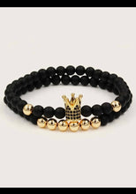 Load image into Gallery viewer, Bead Bracelet (Black/Gold)
